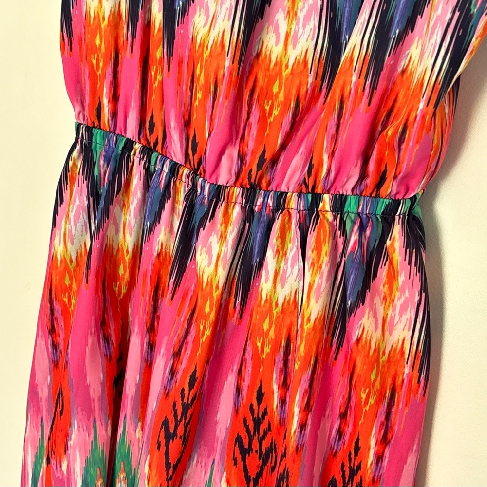Athleta Martinique Ikat Colorful Midi Dress Size XXS 2XS/XS *K3 - Picture 6 of 15